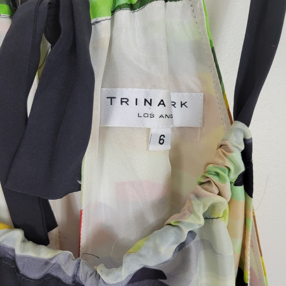 Trina Turk Multi Silk Printed Halter Neck Dress - Picture 5 of 13